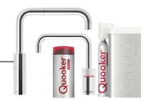 Quooker Nordic Square Twintaps Roestvrij staal Combi & cube