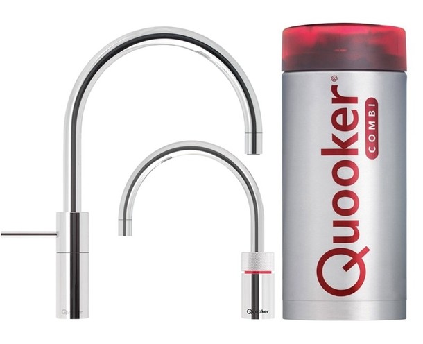 Quooker Nordic Round Twintaps Roestvrij staal Combi