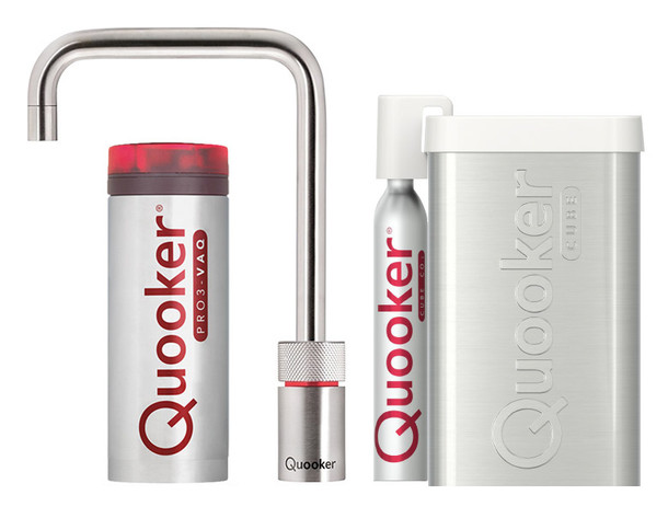 Quooker Nordic Square Single tap Chroom pro 3 & cube