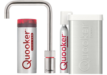 Quooker Nordic Square Single tap Roestvrij staal pro 3 & cube