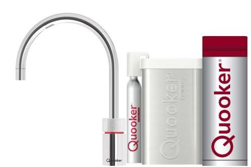 Quooker Nordic Round Single tap Chroom pro 3 & cube