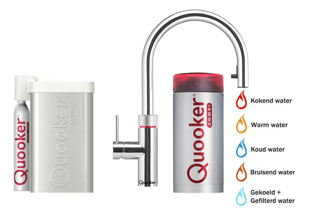 Quooker Flex Chroom combi & cube