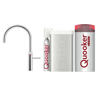 Quooker Fusion Round Chroom combi & cube