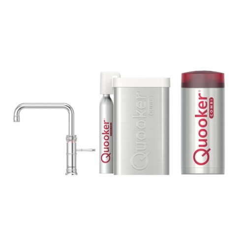 Quooker Classic Fusion Square Roestvrij Staal combi & cube