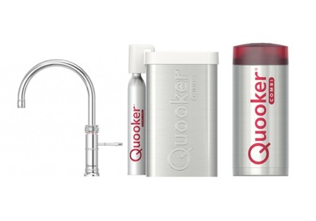 Quooker Classic Fusion Round Roestvrij Staal combi+ & cube